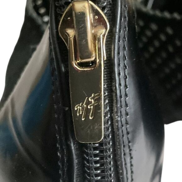 Marc Fisher Peddle Peep Toe Leather Suede Heels Laser Cut Bootie Black SZ 9.5 M - Picture 11 of 16